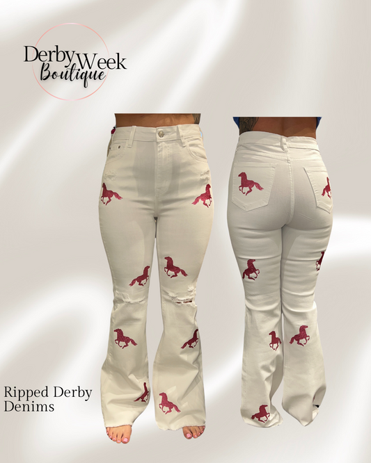 Derby Denims - Ripped & Flare